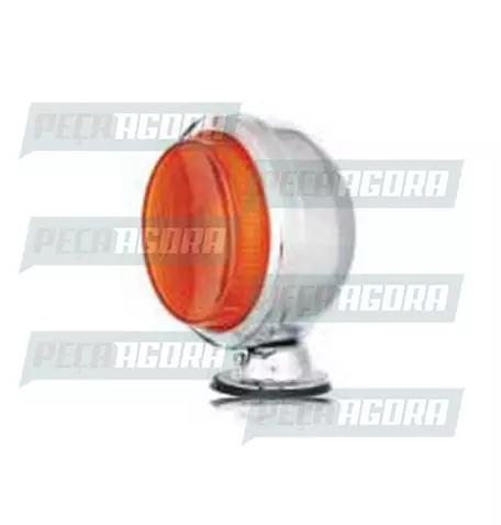 LANTERNA SETA 01 FACE CROMADA BOJUDA LENTE ALTA PE DE FERRO AF (240273)