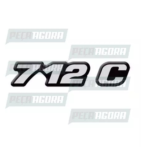 PAR EMBLEMA RESINADO ESPECIAL MERCEDES BENZ''712C'' (101239)