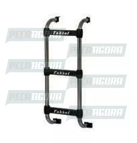 ESCADA TRASEIRA CROMADA VOLKSWAGEN 920MM COM CLIMATIZADOR 3 DEGRAUS FABBOF (1030