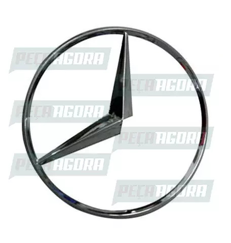 EMBLEMA TRASEIRA CROMADA MERCEDES BENZ ONIBUS 140MM (3448100118.)