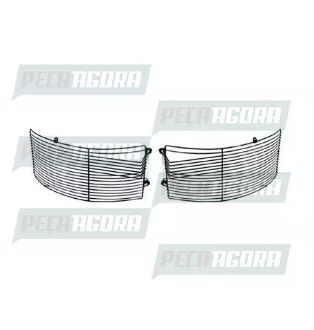 PAR GRADE PROTETORA FAROL/SETA CROMADA PARA SCANIA 114/124 (135045)