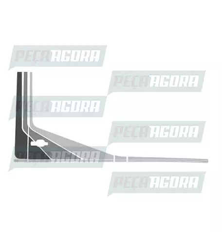 FAIXA LATERAL 1 LINHA MERCEDES BENZ 1618 BICUDO - PRATA (419186)