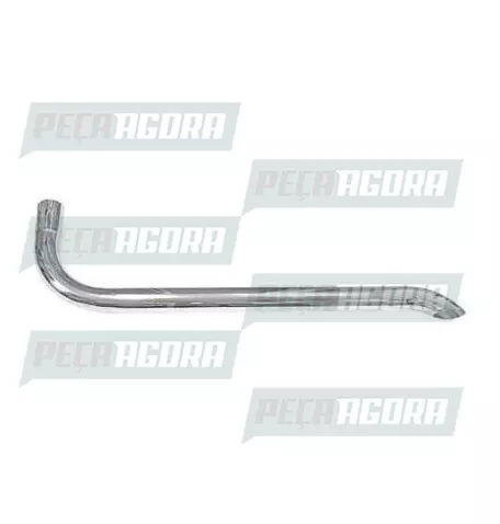 TUBO TERMINAL CURVO CROMADO 4,0'' LONGO 1270MM ROTAMIL (228198)