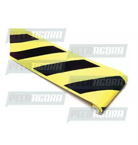 FAIXA PARACHOQUE TRASEIRA AMARELA/PRETA (115013)