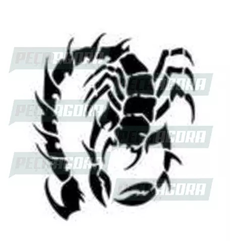 ADESIVO PLOTADO GRANDE ESCORPIAO BRANCO (003116)