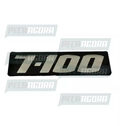 EMBLEMA RESINADO ESPECIAL VOLKSWAGEN ''7-100''  PRETO (101138)