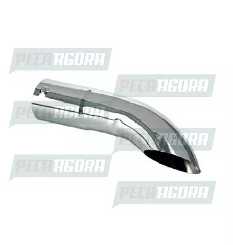 TUBO TERMINAL CURVO CROMADO 4,0 480MM CHANFRADO (228052)