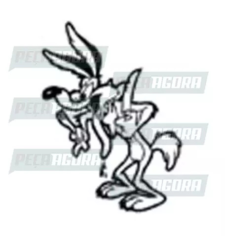 ADESIVO PLOTADO GRANDE COYOTE BRANCO (003111)