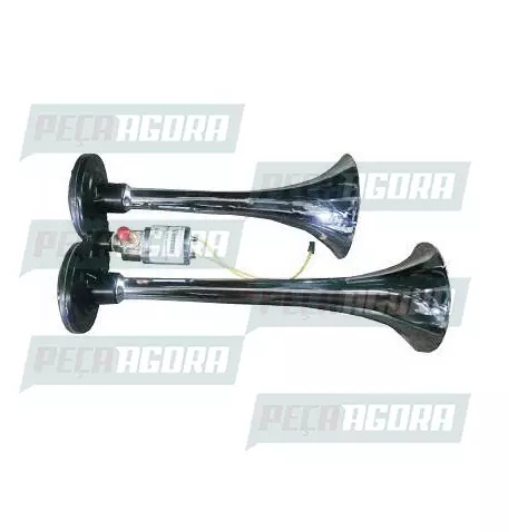 BUZINA SOLENOIDE AR METAL CROMADA 12V WESTERN (036028)