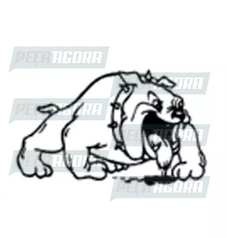 ADESIVO PLOTADO GRANDE BULL DOG BRANCO (003084)