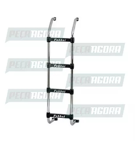 ESCADA TRASEIRA CROMADA MERCEDES BENZ 1933 AXOR/ATEGO SEMI LEITO 4 DEGRAUS FABBO