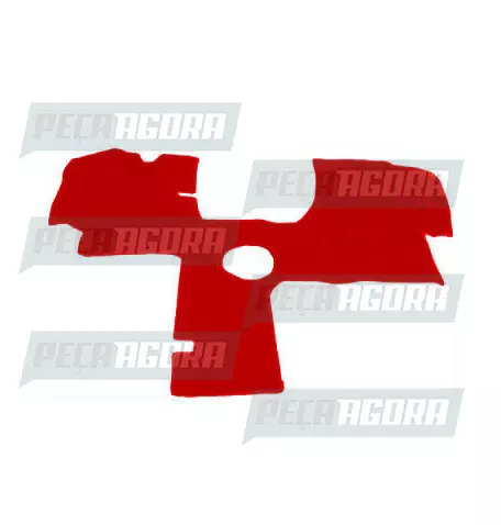 TAPETE VINIL MERCEDES-BENZ 1618 BICUDO ANTIGO - VERMELHO (419932)