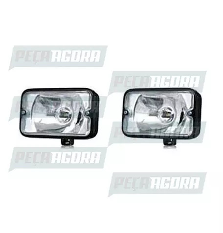 PAR FAROL RETANG.VIDRO LISO 155X95MM PARAFUSO GDE AURILUX (419641)