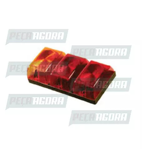 LANTERNA TRASEIRA 03 LENTES BAU GRANDE BORDAS ARREDONDADA 306* AM/VM (240325)