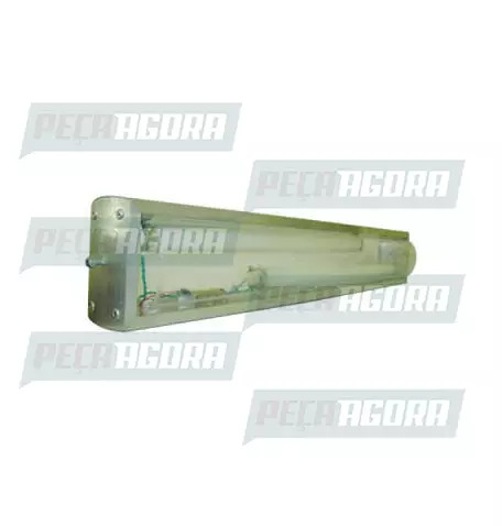 LUMINOSO EXTERNO ALUMINIO CABINE 60 CMS.P/LAMPADA FLUORESCENTE 12V (305002)