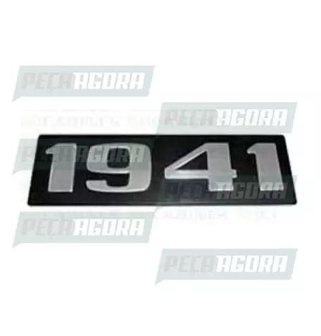 EMBLEMA PLASTICO PRETO RELEVO PRATA''1941'' BICUDO (101179)