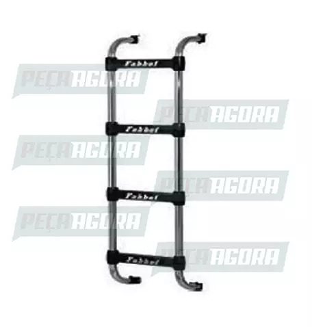 ESCADA TRASEIRA PRETA VOLVO XH/NL/VM 4 DEGRAUS FABBOF (103067)