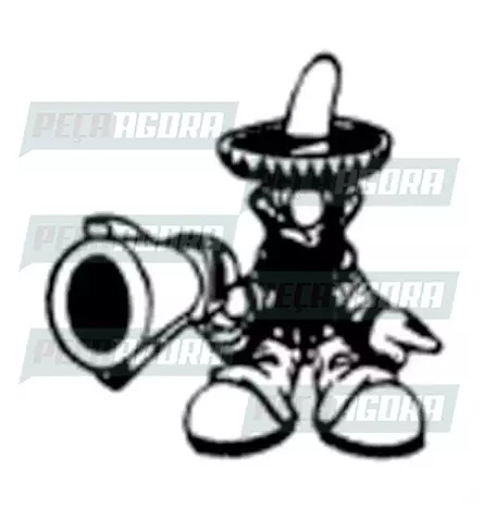 ADESIVO PLOTADO GRANDE MEXICANO BRANCO (003083)
