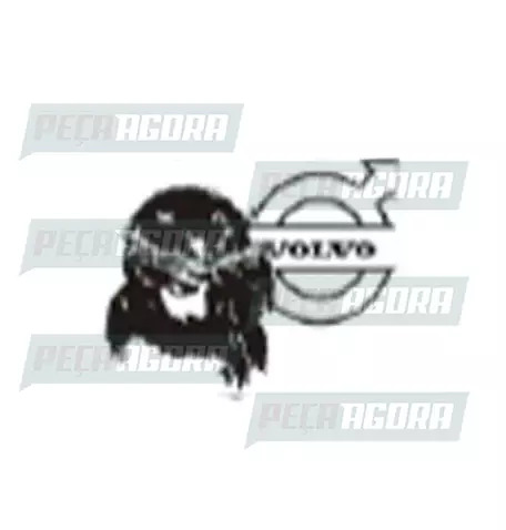 ADESIVO PLOTADO GRANDE CRISTO FACE COM LOGO VOLVO BRANCO (419285)