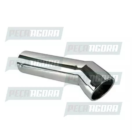 TUBO TERMINAL CURVO CROMADO 4,5'' 500MM ANGULAR (228041)