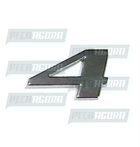 EMBLEMA CROMADO ADESIVO MB ATEGO/AXOR ''4'' (9438171514.)