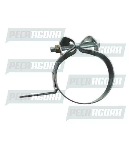 ABRACADEIRA TUBO 4,0 ZINCADA SEMI-ABRACADEIRA COM APOIO COXIM (417642)