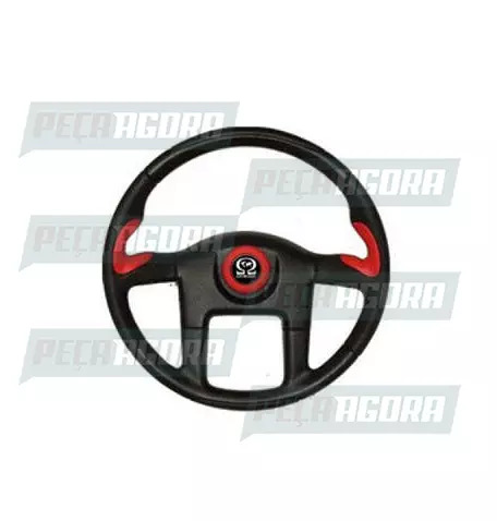 VOLANTE 450MM SPORT VOLVO ...96 COM BUZINA VERMELHO (418376)