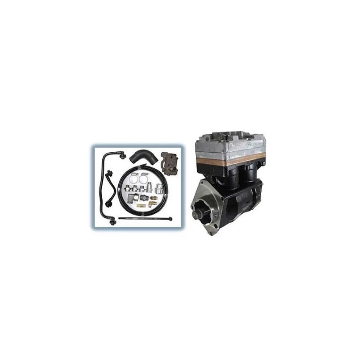 COMPRESSOR AR 720CC S/ENGRENAGEM C/KIT ATRON/AXOR/O500MA/MD - (C/KIT ADAPTACAO P