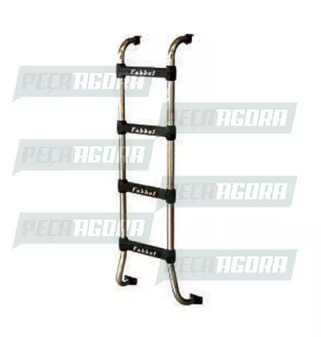 ESCADA TRASEIRA PRETA PARA SCANIA/HPN/AXOR CABINE BAIXA 4 DEGRAUS FABBOF (103066