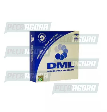 DISCO SEMANAL DML 125X7D 20X20(CX COM 10 UNS) TACOGRAFO OBRIGATORIO (099005)