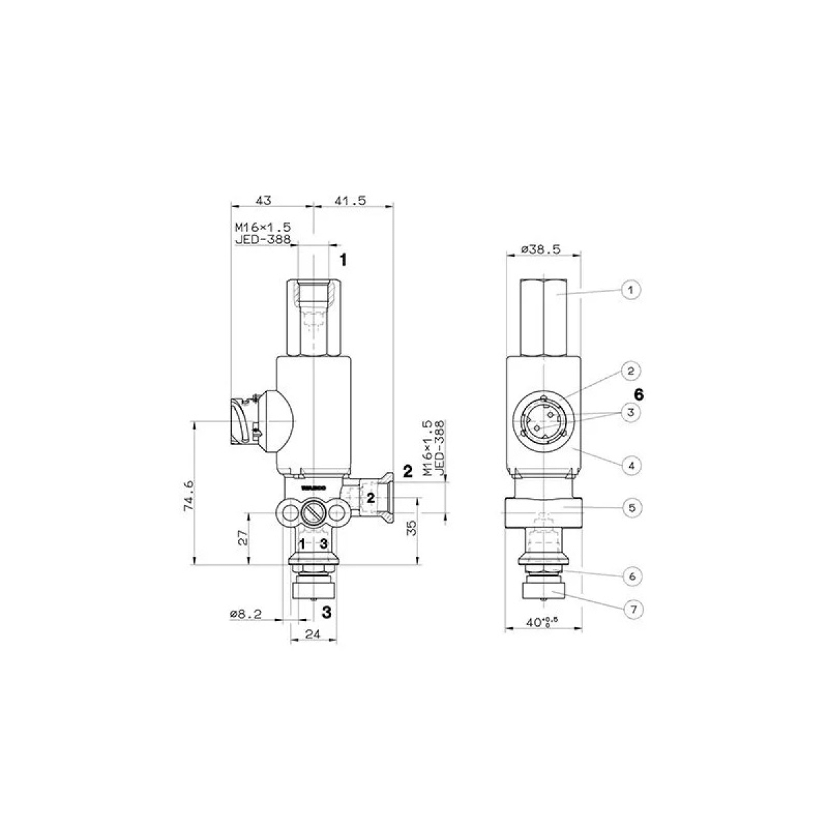 VALVULA MAGNETICA 3/2 VIAS MB MERCEDES BENZ (0049978236)