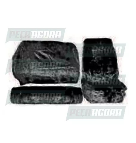 CAPA PELUCIA CHINIL BANCO S/LOGO F250/350 2000 MOTORISTA/CARONA GAUCHA PRETA (35