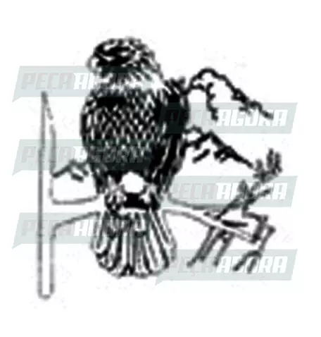 ADESIVO PLOTADO GRANDE AGUIA NA ARVORE BRANCO (003086)