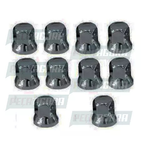 CAPA PORCA RODA UNID.  CROMADA PADRAO 27 ALTA PARA SCANIA/MERCEDES BENZ 1113 (05