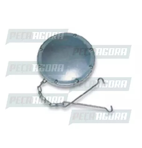 TAMPA TANQUE FERRO PARA SCANIA 111/MB/VOLKSWAGEN SEM CHAVE COM CORRENTE (3864707