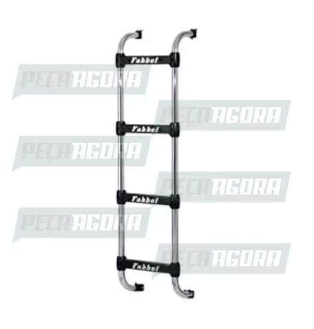 ESCADA TRASEIRA PRETA PARA SCANIA 114/124/G/R 2008 A 2014 4 DEGRAUS FABBOF (1030