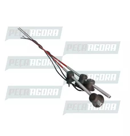 PAR ANTENA DE FIBRA P/CAMINHAO ''TRADICIONAL'' VERMELHA (CX.417085**2)