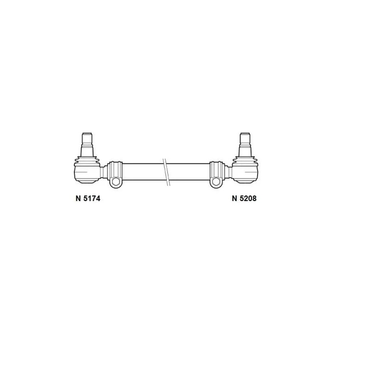 BARRA LIGACAO 1605MM MBB ATEGO 1315/1418/1518/1725/2418/2425/ 01/2004-12-2012 (9