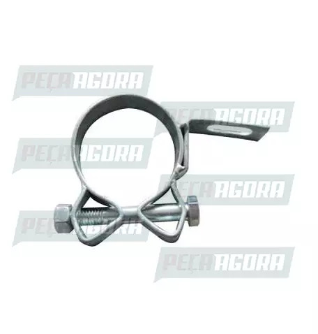 ABRACADEIRA TUBO 3,0 ZINCADA SEMI-ABRACADEIRA COM APOIO COXIM (418762)