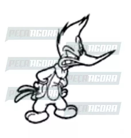 ADESIVO PLOTADO GRANDE PICA-PAU BRANCO (003113)