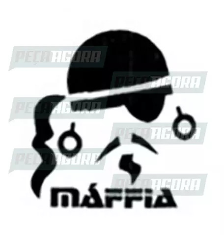 ADESIVO PLOTADO GRANDE PIRATA MAFFIA BRANCO (003085)