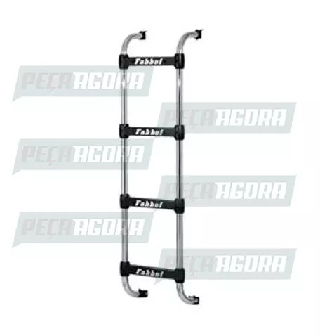 ESCADA TRASEIRA PRETA PARA SCANIA L-111 4 DEGRAUS FABBOF (103069)