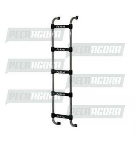 ESCADA TRASEIRA PRETA MERCEDES BENZ 1938 BICUDO 1950MM 5 DEGRAUS FABBOF (417209)