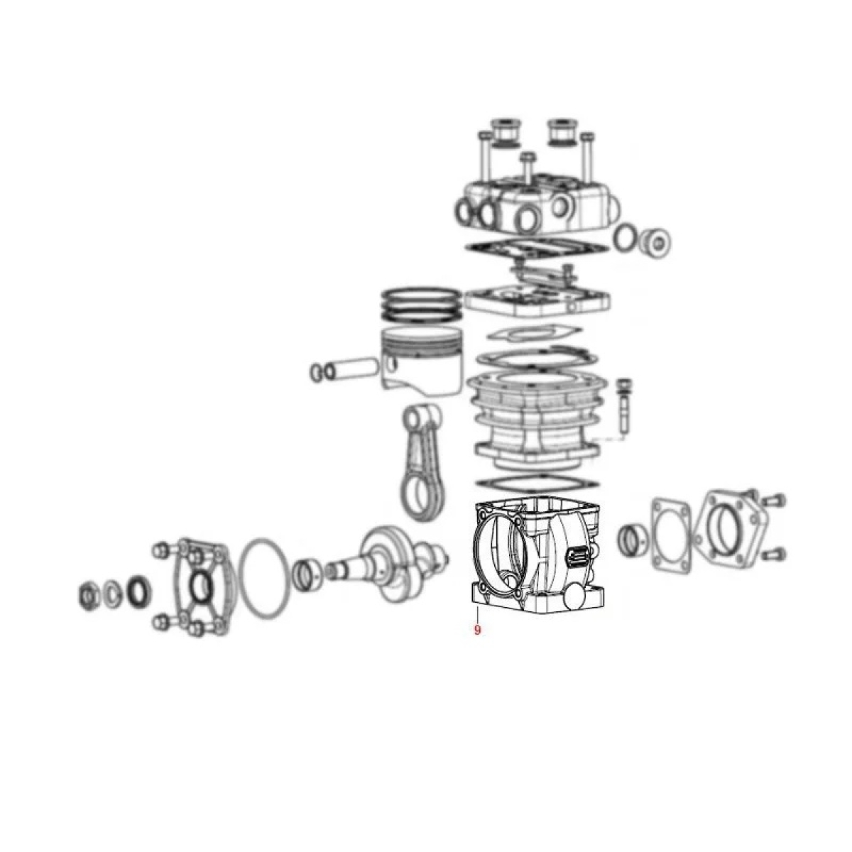 BLOCO COMPRESSOR DESCONTINUADO COMPRESSOR II15140-OM355 (II15164.)