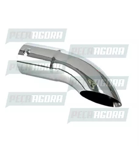 TUBO TERMINAL CURVO CROMADO 4,0'' 380MM CHANFRADO (228054)