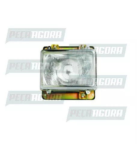FAROL MERCEDES BENZ 1114 CARA PRETA ESQUERDO ARO CROMADO FORT LUZ (242145)