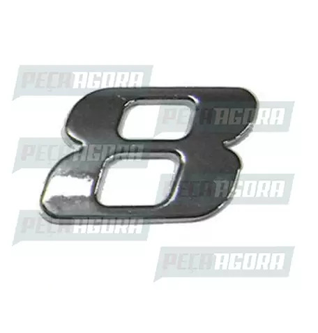 EMBLEMA CROMADO ADESIVO MERCEDES BENZ ATEGO/AXOR ''8'' (9438171914.)