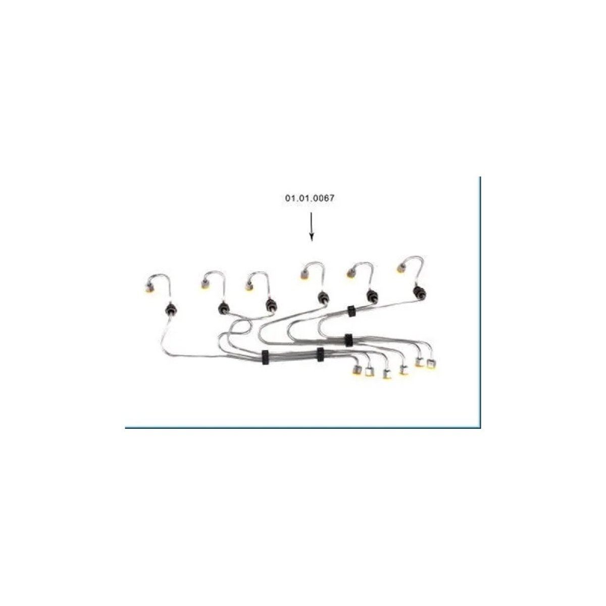 CANO INJETOR 3O. CILINDRO MBB - OM366 ECOLOGICO/OF1318E (3730703433-010393)