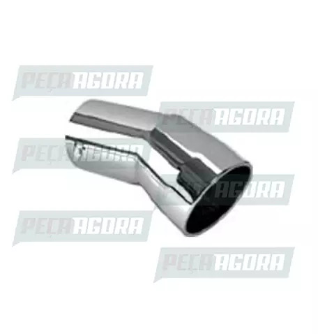 TUBO TERMINAL CURVO CROMADO 5,0'' 260MM ANGULAR (228199)