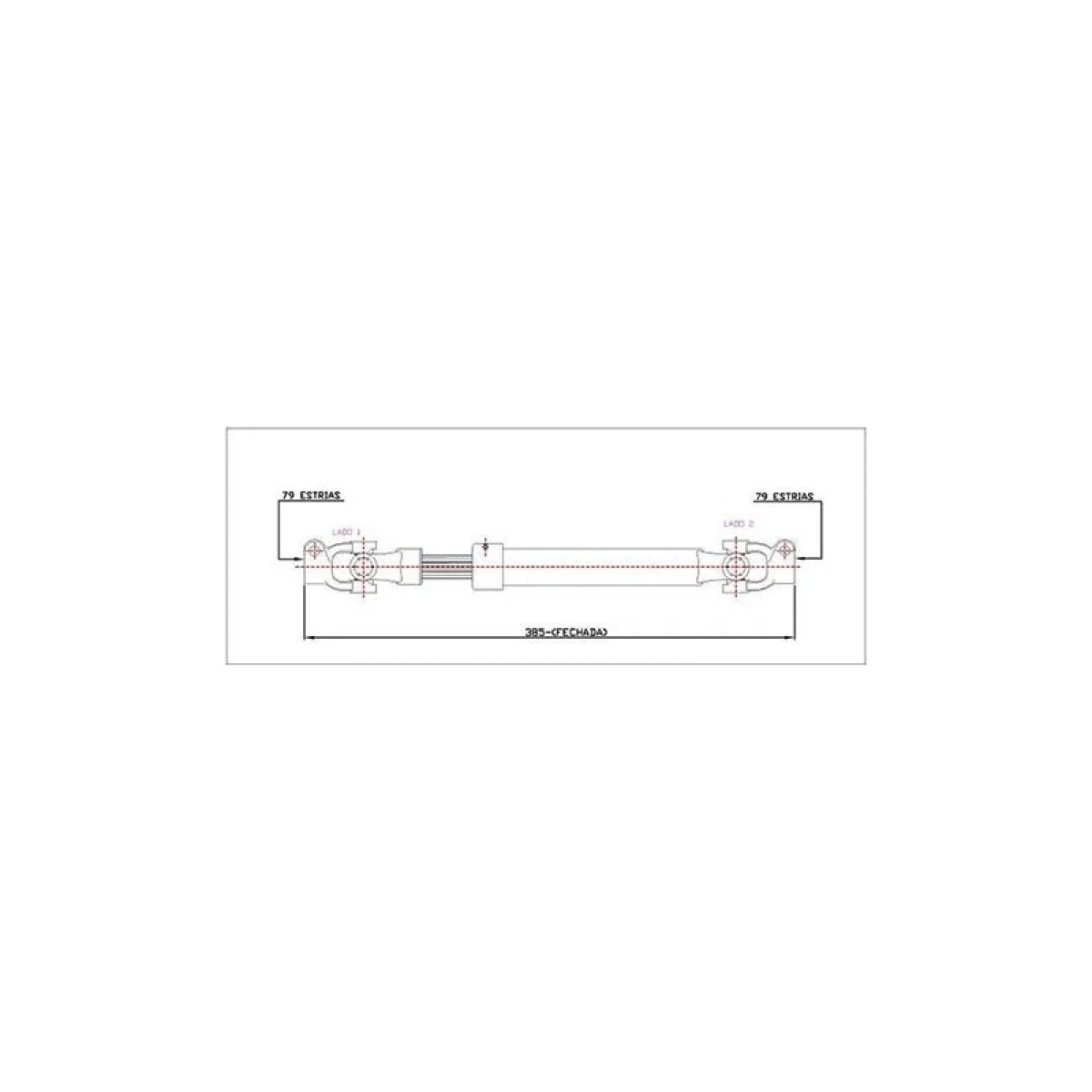 COLUNA DIRECAO 385MM MB ONIBUS OF1417/OH1421/OH1621 (3824607309-P03454)